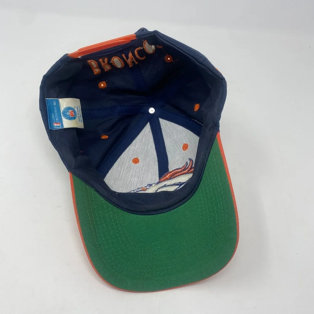 Denver Broncos Vintage Twins Enterprise Snapback Cap‎ Hat Blue and Orange